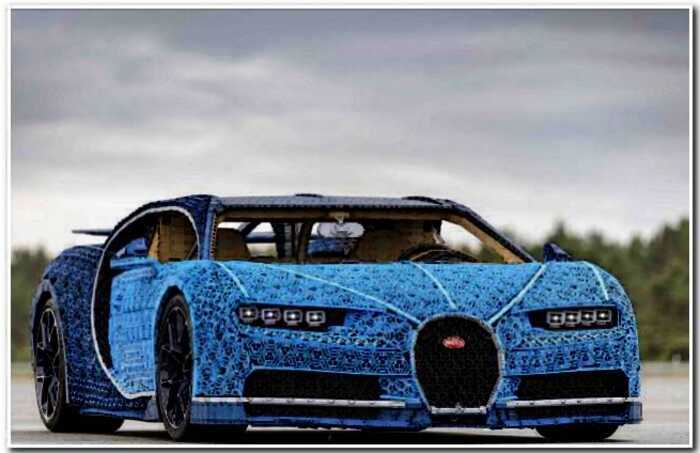 LEGO сделал копию Bugatti Chiron из 2300 игрушечных моторов. И она ездит!
