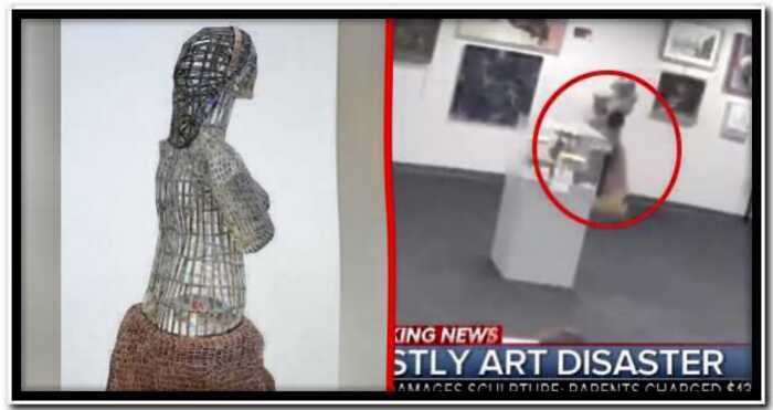 Американцам выставили счёт на $132,000 долларов за разбитую малышом скульптуру