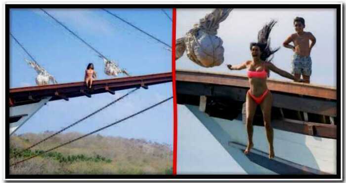 Ким Кардашьян прыгнула с 6-метровой яхты ради эффектных фото, но получилось так себе