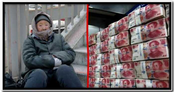Китайская нищенка, просящая милостыню на вокзале, оказалась миллионершей!