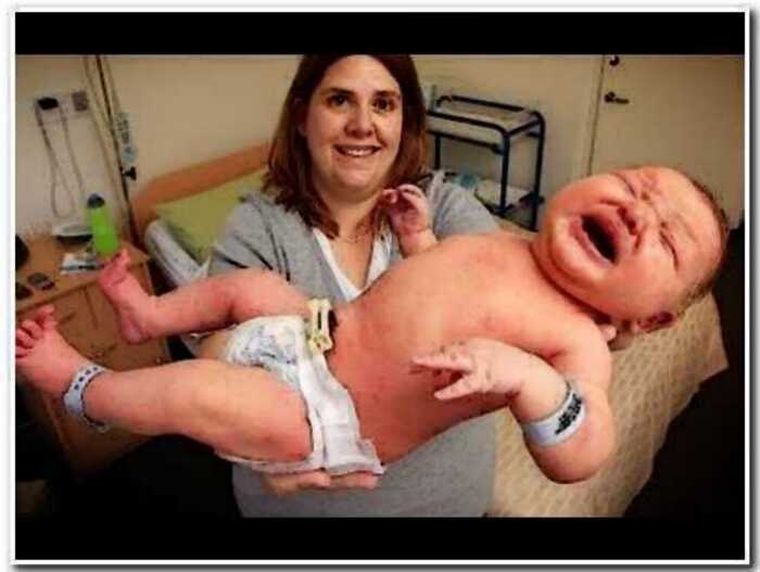250-килограммовая американка родила 18-килограмового малыша!