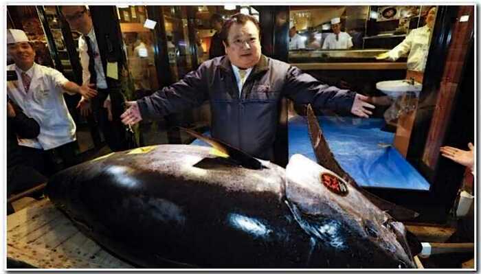 «Заплатил, как за Посейдона»: Японский магнат суши отдал $3,000,000 за одного тунца