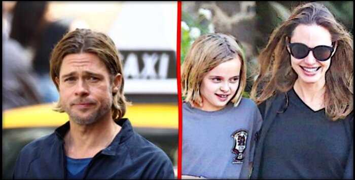 Близкие актера: “Брэд переживает, что его дочь становится похожа на Джоли все больше и больше”