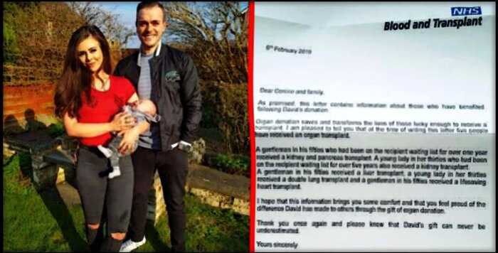 Жена британца, умершего от опухоли мозга, получила письмо со списком людей, которых он спас