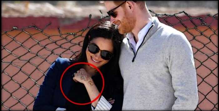 У беременной Меган Маркл появилась татуировка на руке