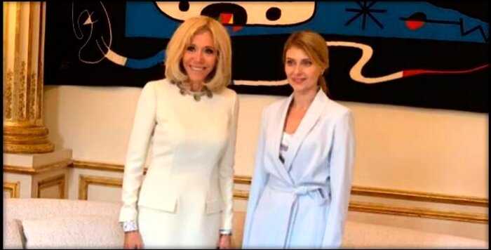 Первая Леди Украины Елена Зеленская затмила Брижит Макрон своим элегантным нарядом