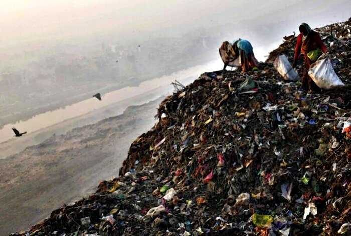 «Природный коллапс»: чудовищная гора мусора в Индии стала выше Тадж-Махала