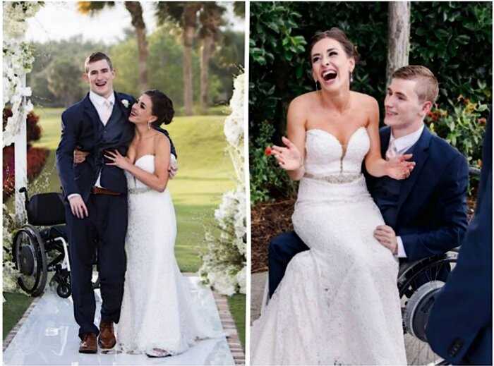 Парализованный жених сделал своей невесте сюрприз на их свадьбу