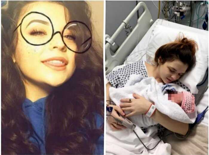 19-летняя тусовщица думала, что у неё аппендицит, а через 10 часов родила дочь