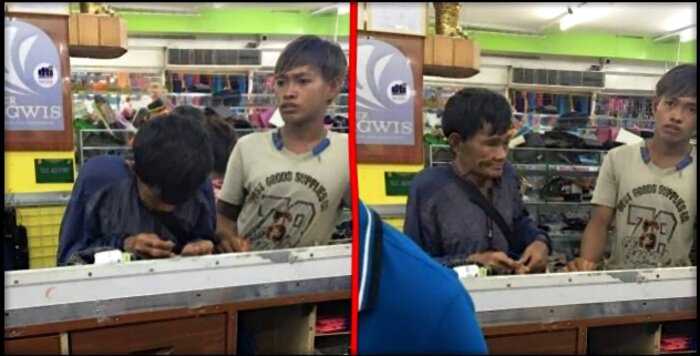 Фотографии оцта, покупающего сыну обувь на последние деньги, растрогали интернет