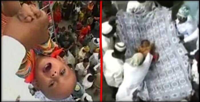 «Суровый обычай»: зачем в Индии новорожденных сбрасывают с 15-метровой высоты?