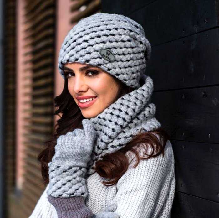 Утепляемся: как сочетать шапку с перчатками и шарфом