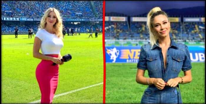 Итальянская журналистка Дилетта Леотта покорила футбольных болельщиков