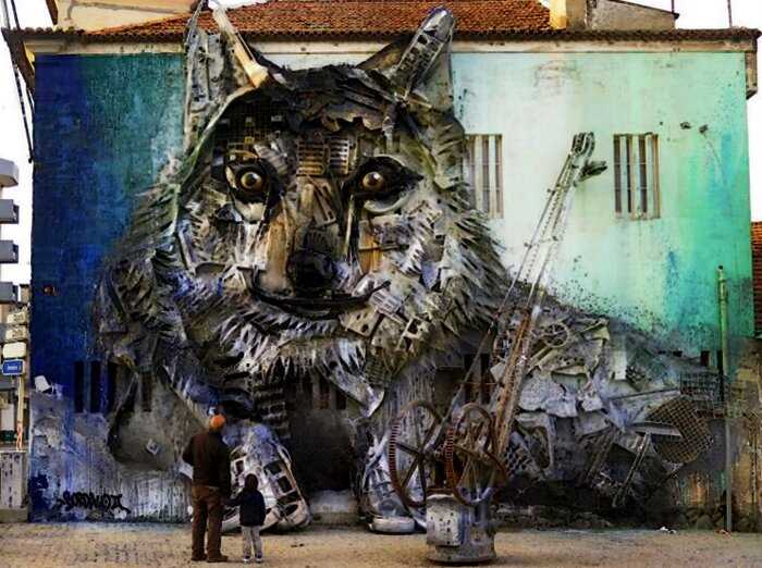 Художник превращает мусор в скульптуры животных, чтобы напомнить о природе