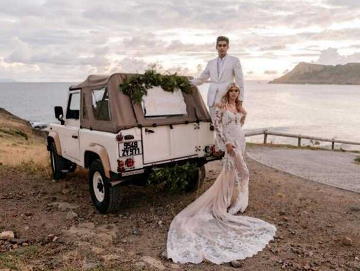 Свадебные пляжные образы модели Девон Виндзор