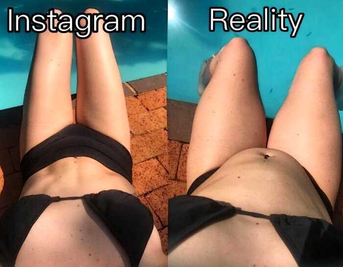 Девушка «худеет» и «толстеет» за секунду, показывая, как Инстаграм обманывает нас