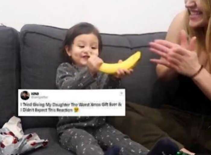Реакция малышки на «худший новогодний подарок» покорила соц-сети