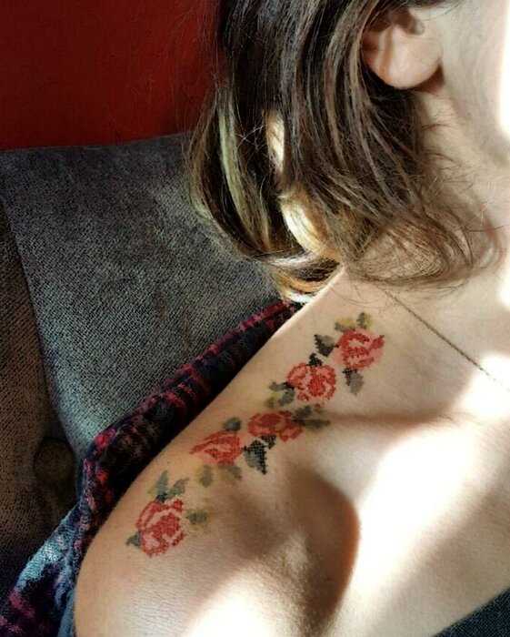 12+ фотографий о том, что «вышитые татуировки» — это очень круто!