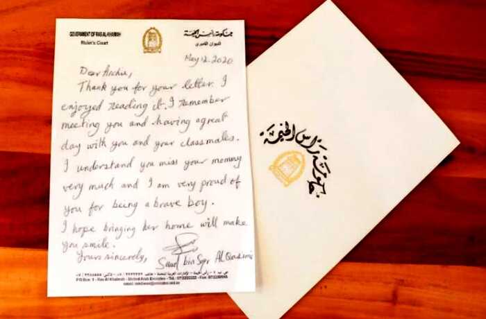 Семилетний малыш хотел вернуть маму и написал письмо арабскому шейху. Он получил ответ