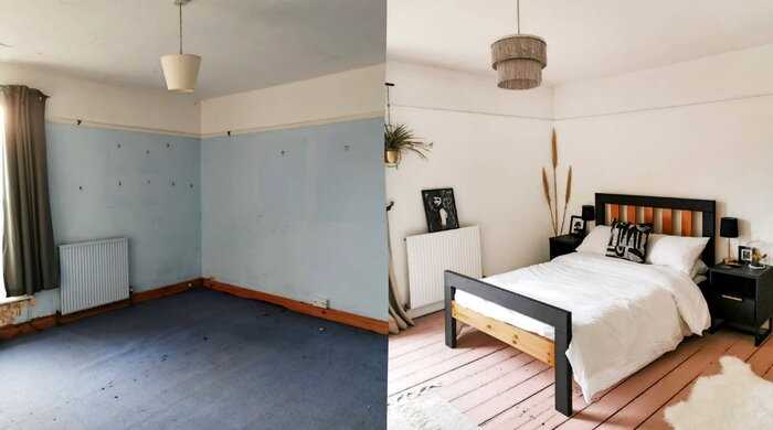 Блогерша сделала ремонт за 5 дней, полностью преобразив заброшенную комнату