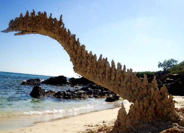 Скульптуры из песка, которые сделаны молнией