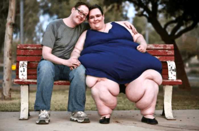 Женщина весом 345 килограмм вышла замуж и счастлива в браке
