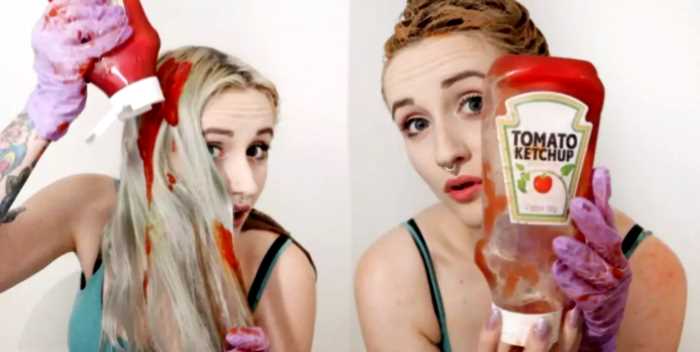 Зачем блондинки, включая голливудскую красавицу Сиенну Миллер, мажут волосы кетчупом