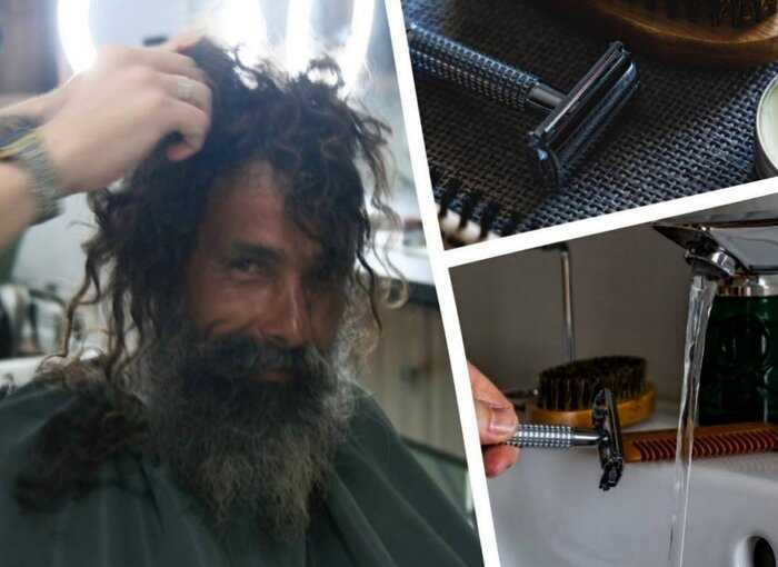 Бездомный мужчина, попросил в парикмахерской бритву и его жизнь полностью изменилась