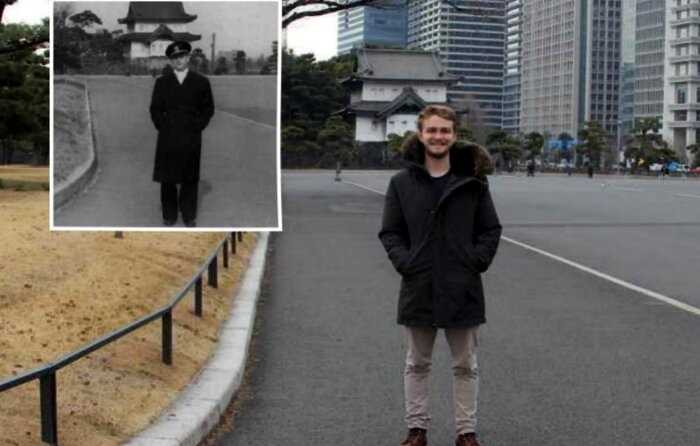 Парень просто повторил фото дедушки спустя 70 лет, но люди видят на фото два разных мира