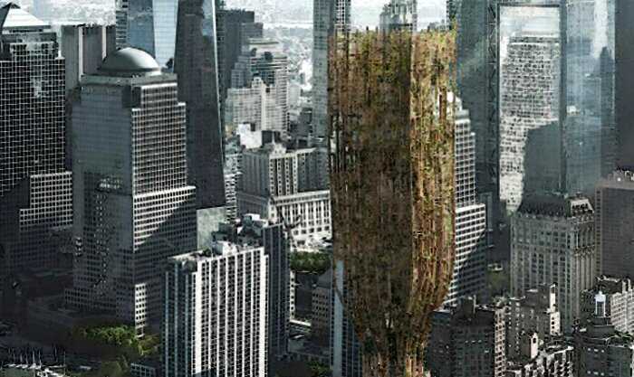 Архитекторы показали «живой небоскреб»: здание в 55 этажей полностью вырастят из деревьев