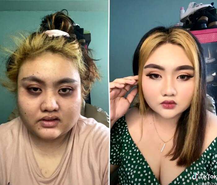 8 девушек из ТикТок показали себя до и после макияжа — теперь парни не понимают как можно верить девушкам