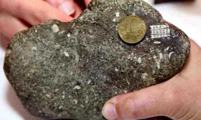 В руки ученых попал похожий на микрочип предмет возрастом 250 миллионов лет. Его нашли в камне