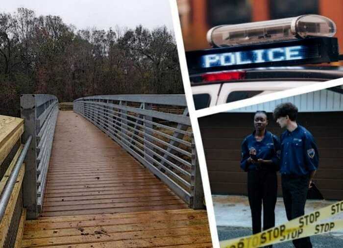 В США за одну ночь пропал 18-метровый мост из парка, но никто ничего не видел — его смогли найти лишь спустя месяц