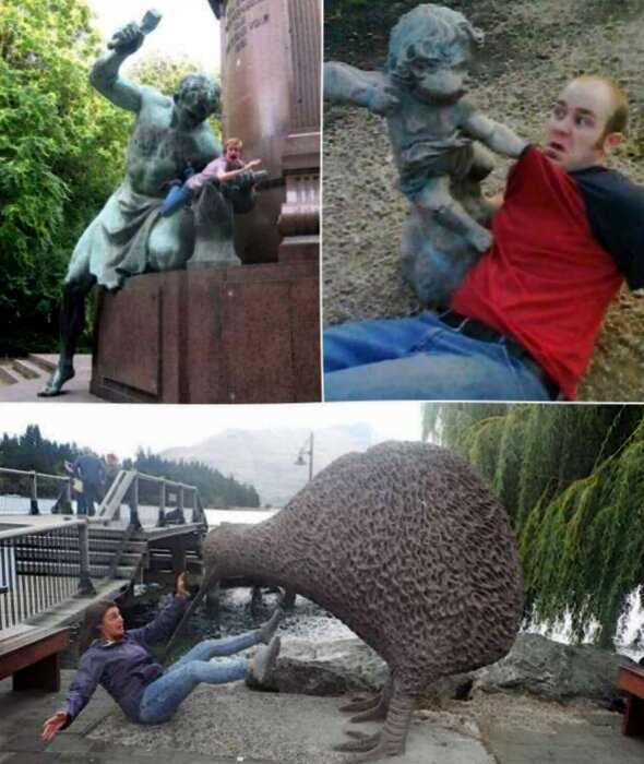 Статуи по всему миру нападают на людей