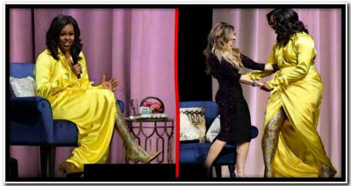 Мишель Обама сразила американцев своим ядовито желтым нарядом «стриптизерши»
