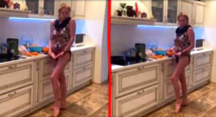 «Отрубите ей интернет» Волочкова в трусах на кухне потрясла своих подписчиков