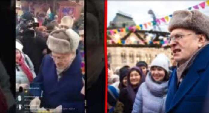 «Крепостным и холопам»: Жириновский раздал деньги на Красной площади