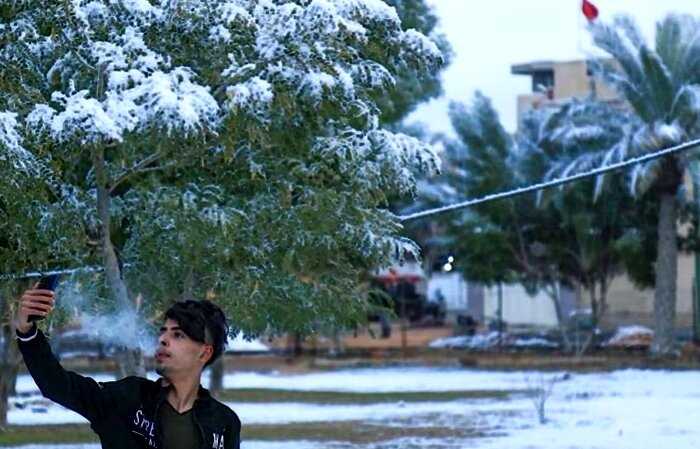 «Когда природа глюканула»: в Багдаде впервые за 12 лет выпал снег