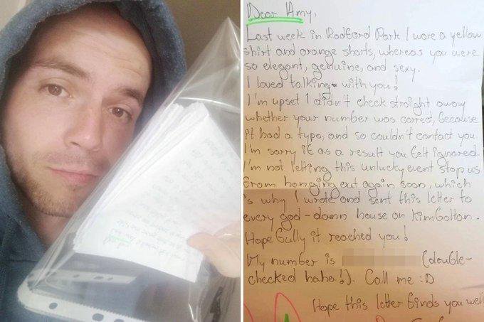 Девушка дала студенту неверный номер, и тот написал от руки 100 писем, чтобы её найти