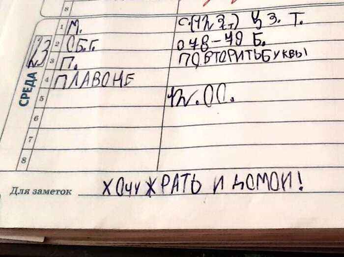 Школьник из Перми насмешил Twitter своим дневником, где графа «Для заметок» стала его исповедью