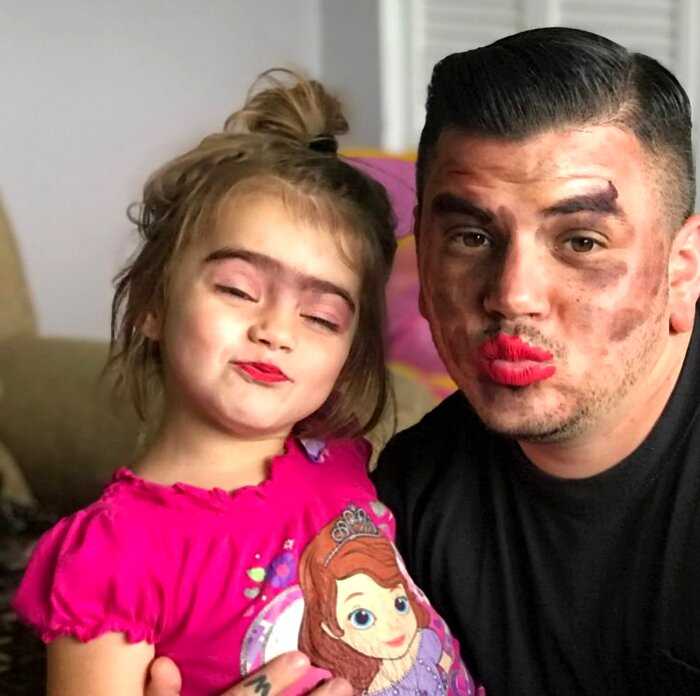 19 дочек, которые сделали своим папам макияж, ведь ради улыбки своих принцесс те готовы на всё