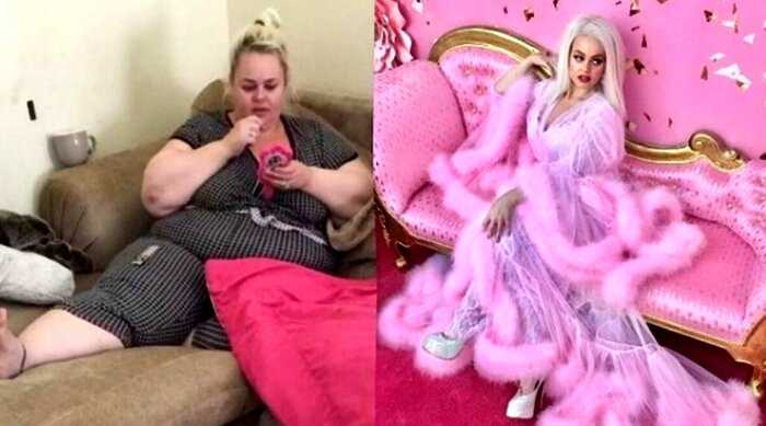 36 летняя женщина похудела на 90 килограмм чтобы стать похожей на куклу Барби. Показываю как выглядит до и после преображения