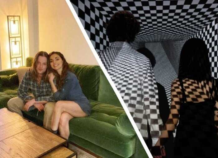 Парочка сделала фото на новом диване и создала настоящую иллюзию, которую не сможешь развидеть