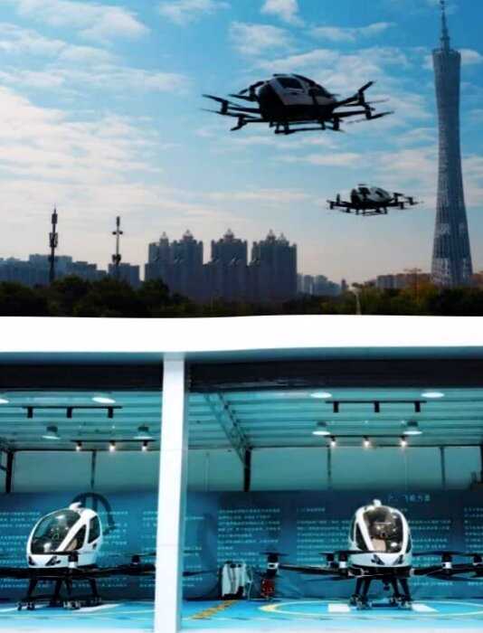 Будущее уже здесь: китайцы представили аэровокзал для беспилотных авиатакси