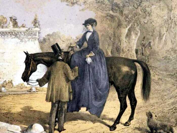 Почему в старину женщины ездили на лошади боком, а не прямо