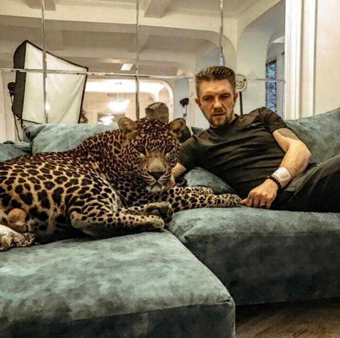 Парень забрал из зоопарка леопарда и теперь они живут в одной квартире
