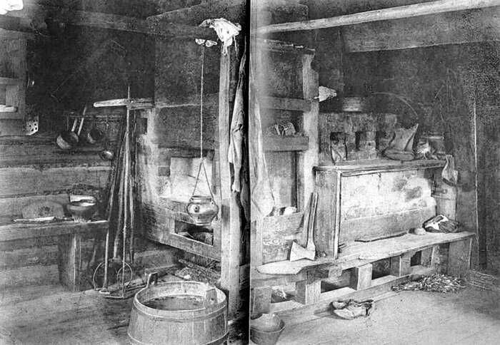 Как выглядела раньше кухня в крестьянских домах (как ни странно, много общего с нынешней организацией кухонь в квартирах)