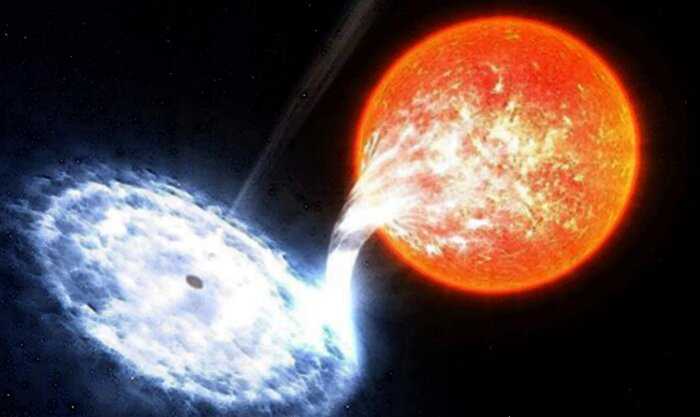 Астрономы показали, как черная дыра засасывает внутрь звезду