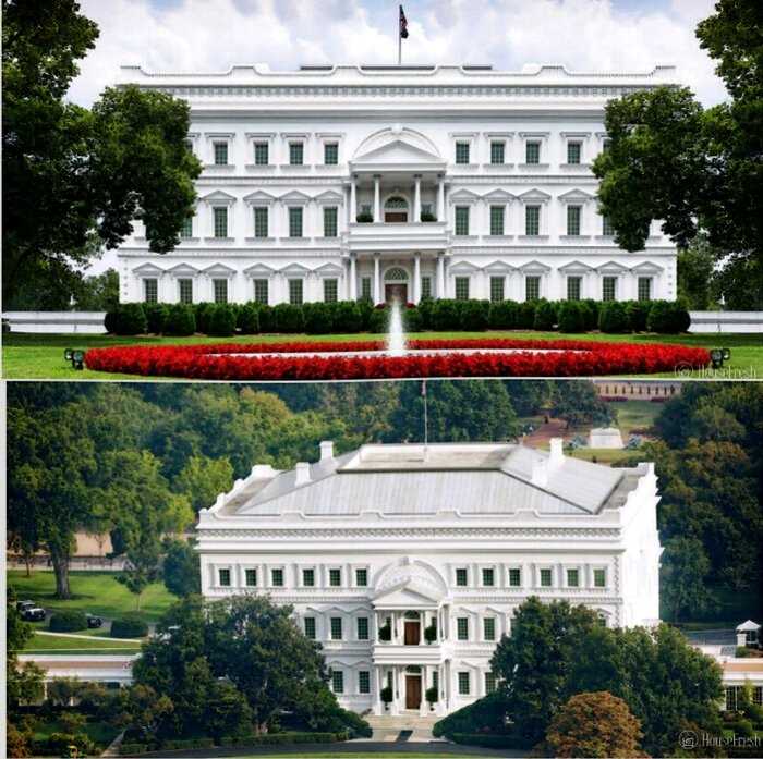 5 примеров, как бы мог выглядеть Белый дом, если бы утвердили другой проект