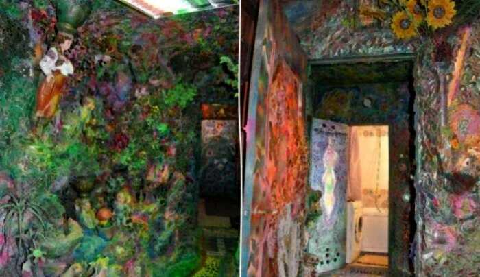 Киевская художница добавила красок в квартиру и лестничную площадку, хотя без проблем не обошлось